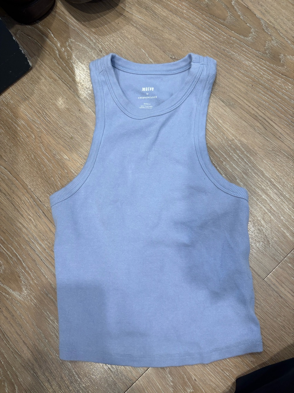 Maeve Ribbed Lavender-Blue Tank Top